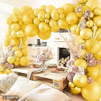 Yellow Metallic Balloons - 50Pcs Yellow Metallic Balloons Yellow Balloons For Decoration Yellow Balloon Decoration For Birthday