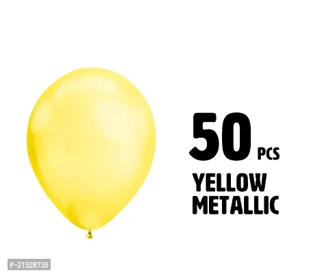 Yellow Metallic Balloons - 50Pcs Yellow Metallic Balloons Yellow Balloons For Decoration Yellow Balloon Decoration For Birthday-thumb3