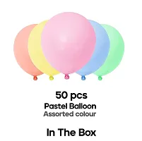 Multicolor Pastel Balloons For Birthday/Anniversary/Engagement/Wedding/Baby Shower/Farewell/Any Special Event Theme Party Decoration - Pack of 50-thumb1