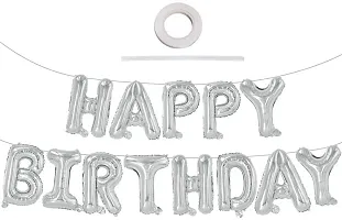 74Pc Birthday Decoration Kitndash; Yellow Grey Silver Balloons Birthday Foil Moon Stars with Arch and Glue Dot and Balloon Hand Pump Birthday Decoration Items | Birthday Decoration Combo-thumb1