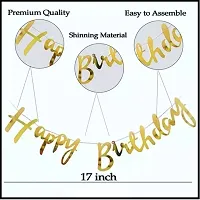 1st First Birthday Decoration White Net Curtain Cloth For Items Set 41pcs With led light, Birthday Banner, Arch Tape, Glue Dot, Metallic Balloons-thumb3