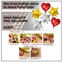 Happy Anniversary Decoration Kit For Home- 70 Items Happy Anniversary Banner, Foil Curtains, Metallic Balloons, Star, Heart Foil Balloons-thumb2