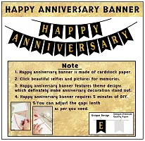 Happy Anniversary Decoration Kit For Home- 70 Items Happy Anniversary Banner, Foil Curtains, Metallic Balloons, Star, Heart Foil Balloons-thumb3