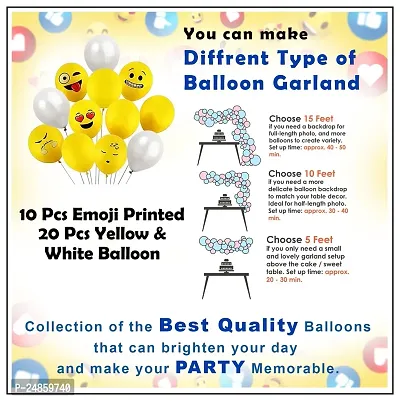 Smiley Balloons for Birthday Decoration- Pack of 38 Pcs, Smiley Birthday Theme For Kids  Emoji Theme Birthday Decoration Kit-thumb4