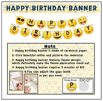 Emoji Theme Birthday Decoration Kit - Pack of 54Pcs, Smiley Birthday Theme For Kids  Smiley Balloons for Birthday Decoration-thumb2