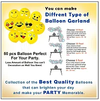 Emoji Theme Birthday Decoration Kit - Pack of 54Pcs, Smiley Birthday Theme For Kids  Smiley Balloons for Birthday Decoration-thumb3