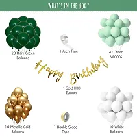 63 items jungle theme happy birthday decoration items for boy,husband,girl combo with Green  White color-thumb2