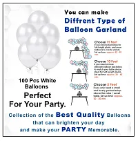 White Balloons for Decoration - 100Pcs White Balloons(Plastic)-thumb3