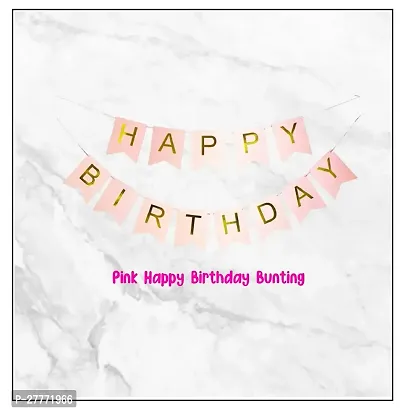 Birthday Decorations - Pack of 59 Pcs Happy Birthday Banner With Confetti Balloons  Net Cloth  LED  Happy Birthday Decorations for Girls  Birthday Decoration Items-thumb3