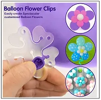 CCS Flower Shape Balloon Clip Holder, Flower Shape Balloon Clips, Balloon Clips for Decoration, Balloon Clips Holder, Flower Balloon Clips (Set of 5)-thumb3