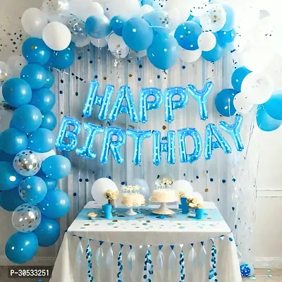 41 Pcs Birthday Decoration Item for Cabana Tent Happy Birthday Decoration Set with Net Curtain Set Combo