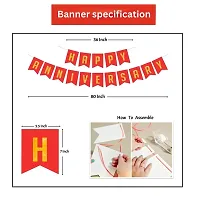 63 Pcs Set Happy Anniversary Banner Card Stock Paper Balloon Decoration Set-thumb3