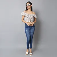 Stylish Cotton Printed Crop Top For Women-thumb3