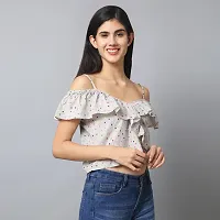 Stylish Cotton Printed Crop Top For Women-thumb4