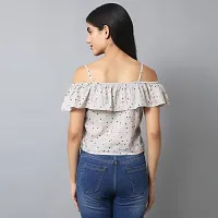 Stylish Cotton Printed Crop Top For Women-thumb1