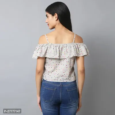 Stylish Cotton Printed Crop Top For Women-thumb2