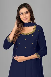 Georgette Embroidery gown with dupatta-thumb3