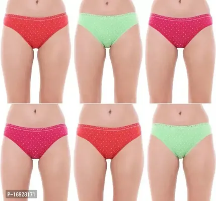 Stylish Women Cotton Panties Pack of 6