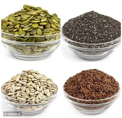 Seeds Combo pack of 4 Chia , Pumpkin, Flax , Sunflower seeds- 100 gram each( 400 gram total)