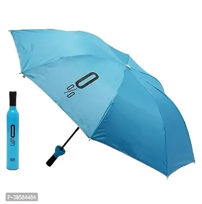 Folding Portable with Bottle Cover for UV Protection  Rain Umbrella Mini (Assorted color  1 piece)-thumb4