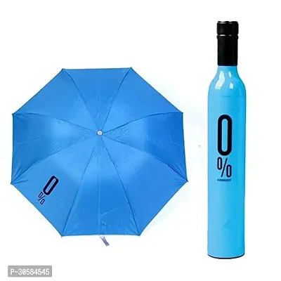 Folding Portable with Bottle Cover for UV Protection  Rain Umbrella Mini (Assorted color  1 piece)-thumb2