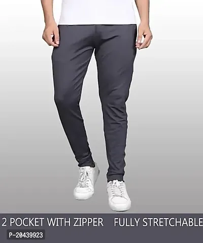 Stylish Fancy Cotton Spandex Solid Regular Fit Regular Track Pants For Men