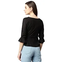 Shinoy Womens Rayon Liva Solid Top (SH-04_Black)-thumb3