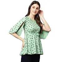 Shinoy Womens Rayon Liva Printed Top (SH-35_Green)-thumb4