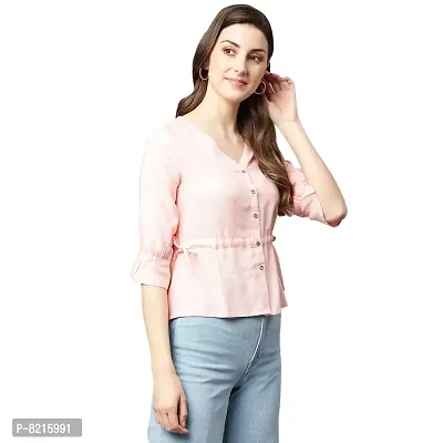 Shinoy Womens Rayon Liva Solid Top (SH-04_Pink; XL)-thumb6