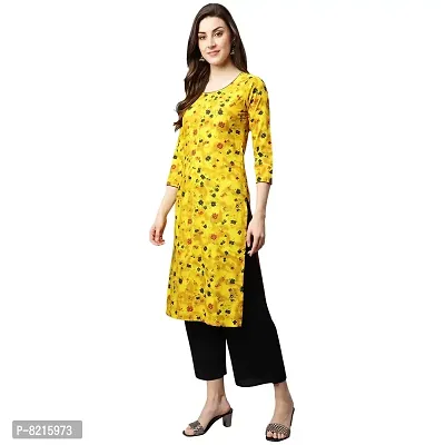 Shinoy Womens Rayon Printed Straight Kurta (OFF-09)-thumb2