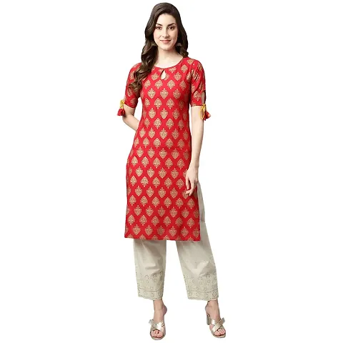 Shinoy Womens Rayon Straight Kurta (MORE-30)