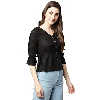 Shinoy Womens Rayon Liva Solid Top (SH-04_Black)-thumb4