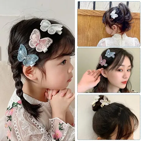 Ananya 10 Pcs Hair Clips For Girls Women Embroidery Butterfly Hair Pins Hair Barrettes Pearl Hairpin Set Small Cute Hair Accessories for Girls