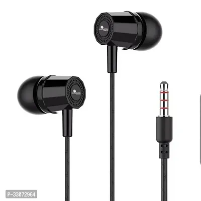 UnV VNP Wired in Ear Earphone Black, Handsfree, Earbuds with Mic Button for Music Call Control ,Compatible with all smart phones.-thumb3