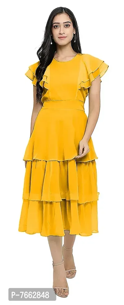 Buy Girls Round Neck Umbrella Sleeves Midi-22 Online In India At Discounted  Prices