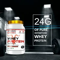 Atomic Energy Premium Whey Protein 1kg l 24g Protein For Muscle Building - 25 Servings (1kg, Chocolate)-thumb2