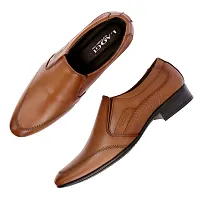 Classy Leather Formal Shoes for Men Tan Color - Handmade Style-thumb1