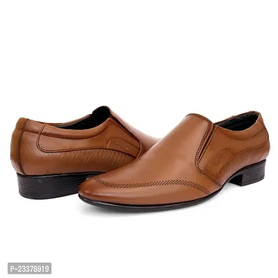 Classy Leather Formal Shoes for Men Tan Color - Handmade Style-thumb3