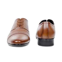 Premium Handcrafted Leather Formal Shoes for Men Tan Color-thumb1