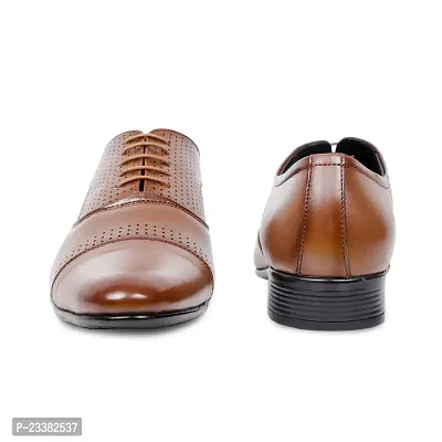 Premium Handcrafted Leather Formal Shoes for Men Tan Color-thumb2