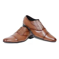 Premium Handcrafted Leather Formal Shoes for Men Tan Color-thumb2