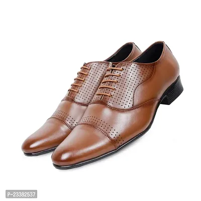 Premium Handcrafted Leather Formal Shoes for Men Tan Color-thumb4