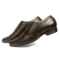 Premium Handcrafted Leather Formal Shoes for Men Brown Color-thumb1