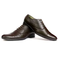 Premium Handcrafted Leather Formal Shoes for Men Brown Color-thumb2