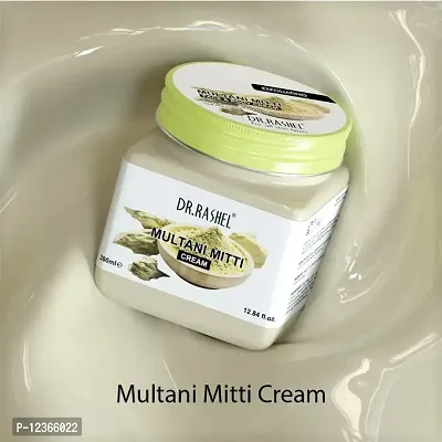 DR.RASHEL Multani Mitti Face Cream For Women and Men (380 Ml) | All Skin Types |Soft and Healthy Skin | Repairing  Nourishment | Deep Hydration  Moisturization | 100% Vegan | Paraben Free