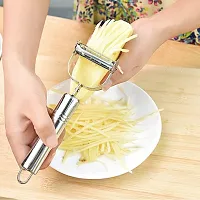 Dharm Enterprise Stainless Steel Carrot Potato Fruit Peeler Durable Razor Sharp Cutter Shredder Slicer Vegetable Julienne Peeler-thumb2