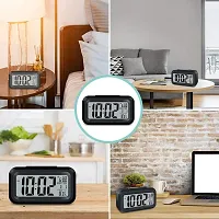 Dharm Enterpris Digital Smart Backlight Alarm Clock with Automatic Sensor,Date  Temperature, Alarm Clocks for Bedroom, Digital Clock with Alarm, for Students, for Table (Black Clock)-thumb4