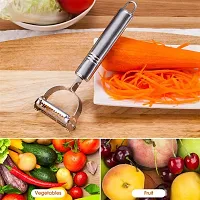 Dharm Enterprise Stainless Steel Carrot Potato Fruit Peeler Durable Razor Sharp Cutter Shredder Slicer Vegetable Julienne Peeler-thumb1