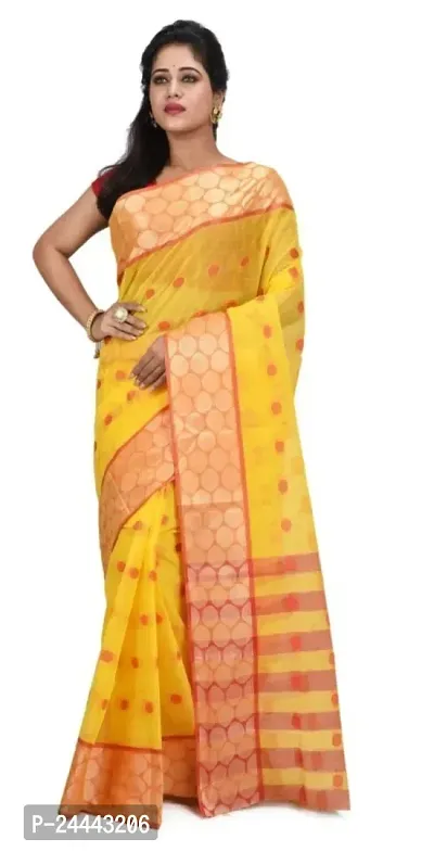 Classic Cotton Saree With Blouse Piece For Women-thumb0