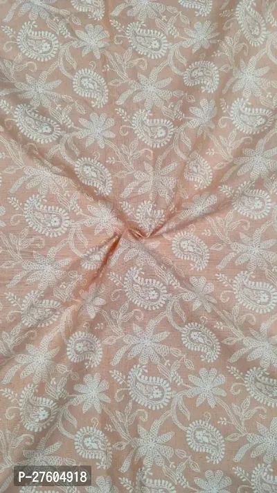 Fancy Cotton Embroidered Fabric For Women- 2.5 Meters